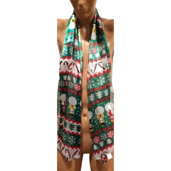 Vintage Christmas Snowman Polyester Scarf - Picture 6 of 7